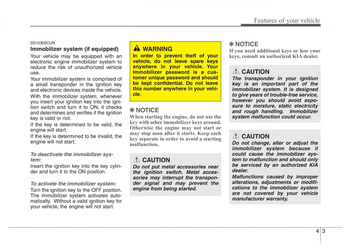 KIA Picanto I 1 owners manual / page 74