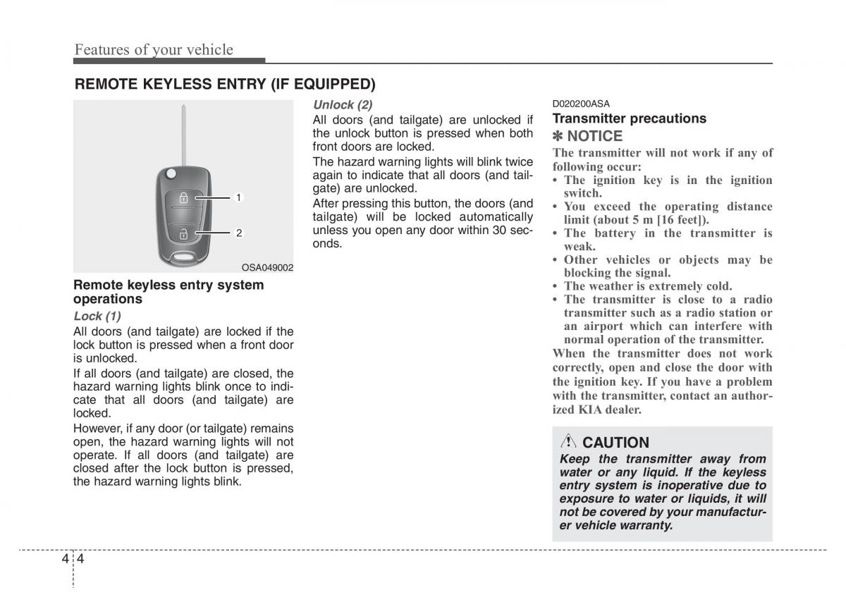 KIA Picanto I 1 owners manual / page 75