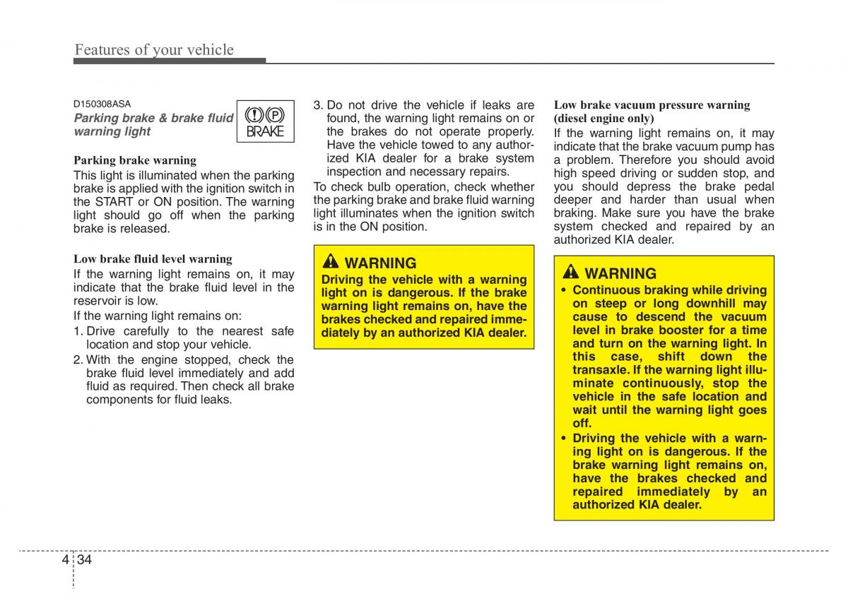 KIA Picanto I 1 owners manual / page 105