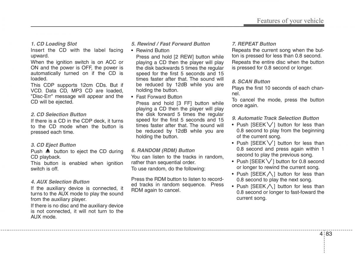 KIA Picanto I 1 owners manual / page 154