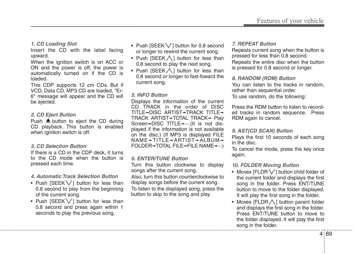 KIA Picanto I 1 owners manual / page 160