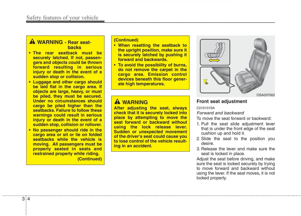 KIA Picanto I 1 owners manual / page 18