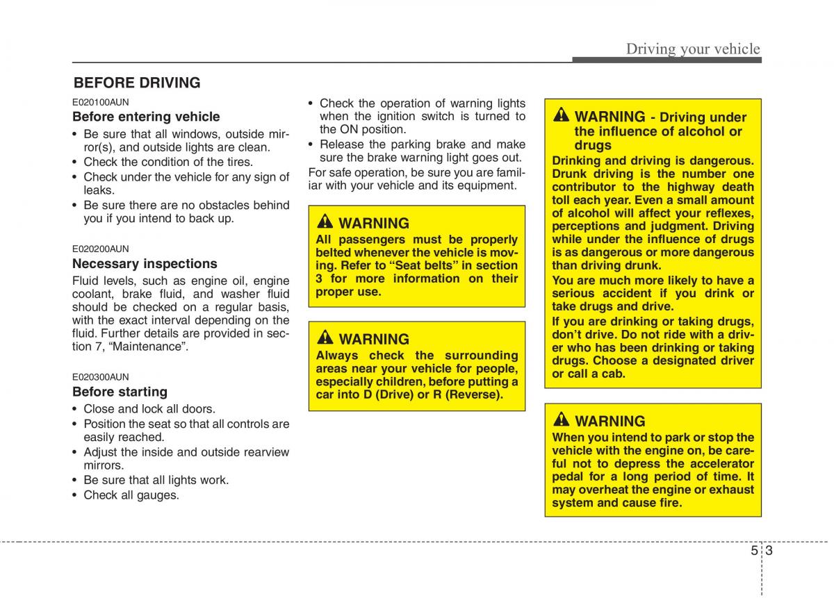 KIA Picanto I 1 owners manual / page 184