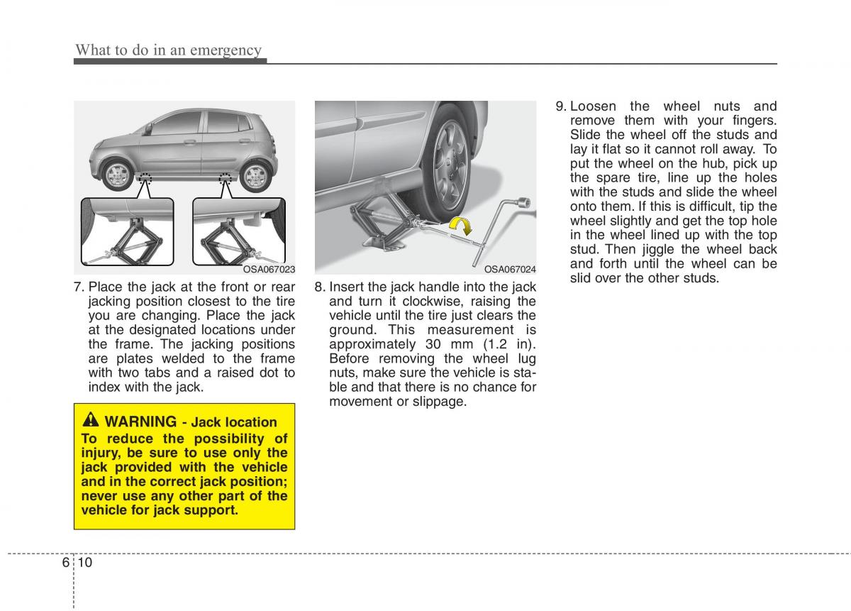 KIA Picanto I 1 owners manual / page 235