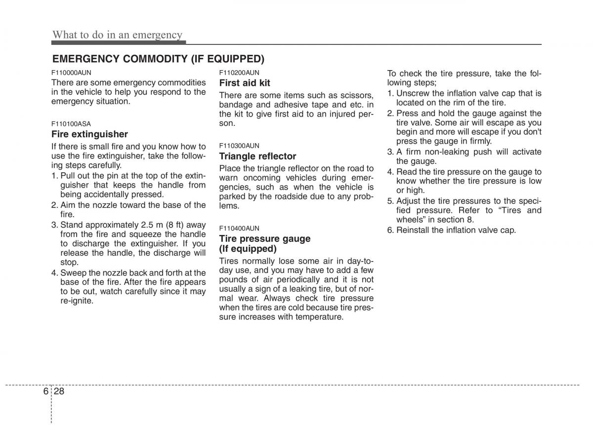 KIA Picanto I 1 owners manual / page 253