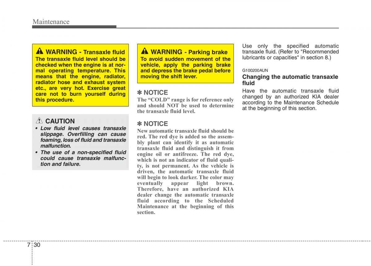 KIA Picanto I 1 owners manual / page 283