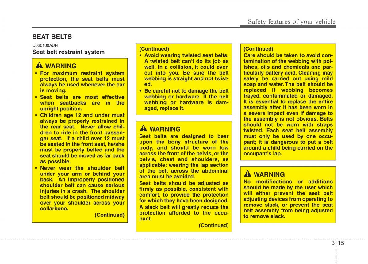 KIA Picanto I 1 owners manual / page 29