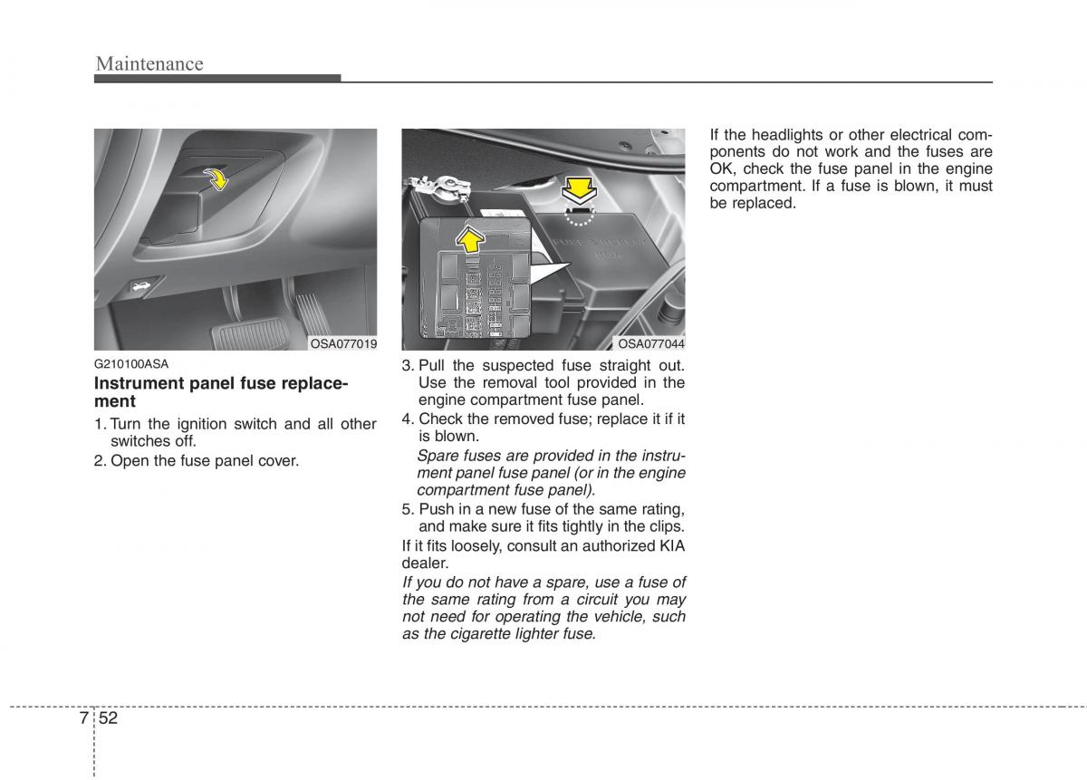 KIA Picanto I 1 owners manual / page 305