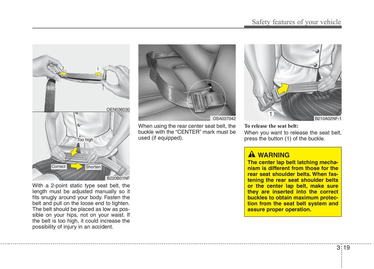 KIA Picanto I 1 owners manual / page 33