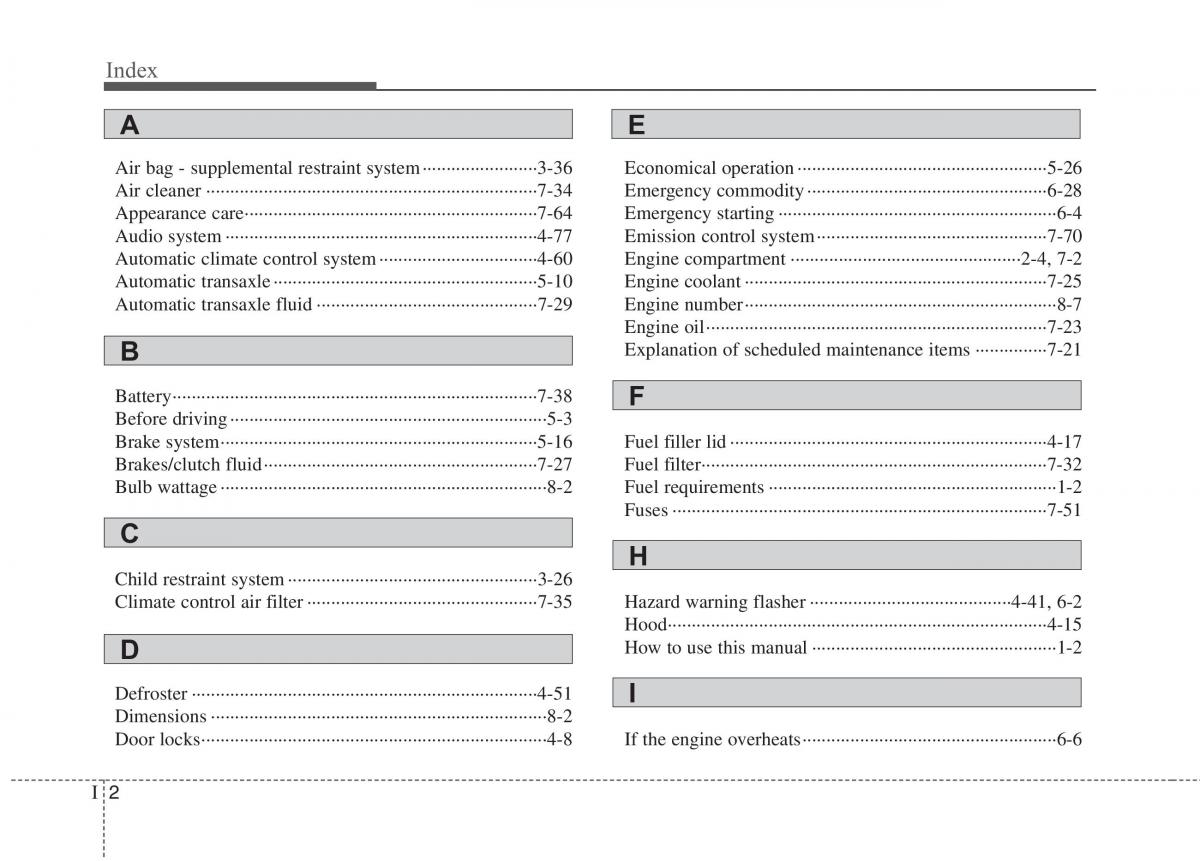 KIA Picanto I 1 owners manual / page 334