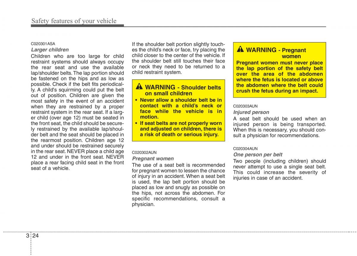 KIA Picanto I 1 owners manual / page 38