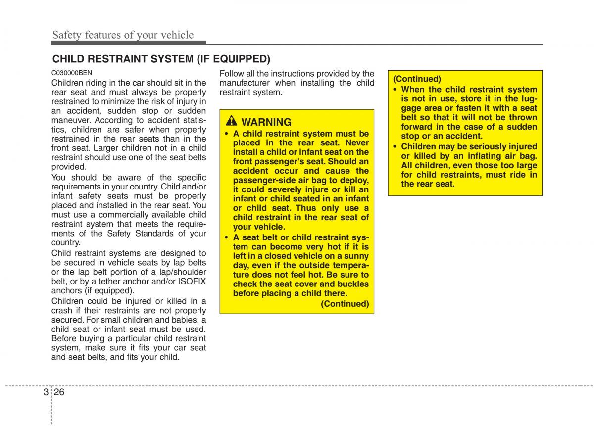 KIA Picanto I 1 owners manual / page 40