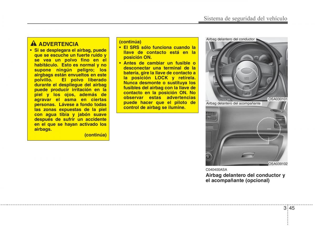 KIA Picanto I 1 manual del propietario / page 59