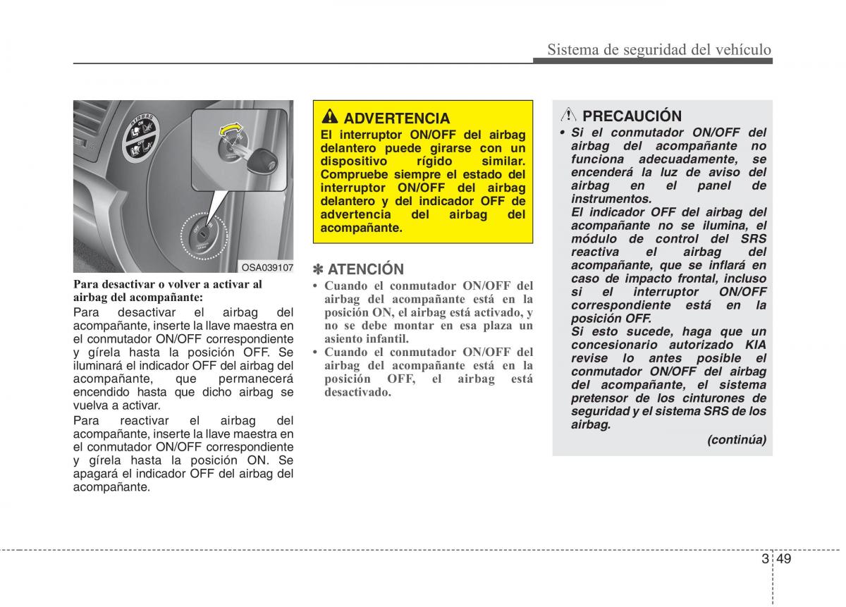 KIA Picanto I 1 manual del propietario / page 63