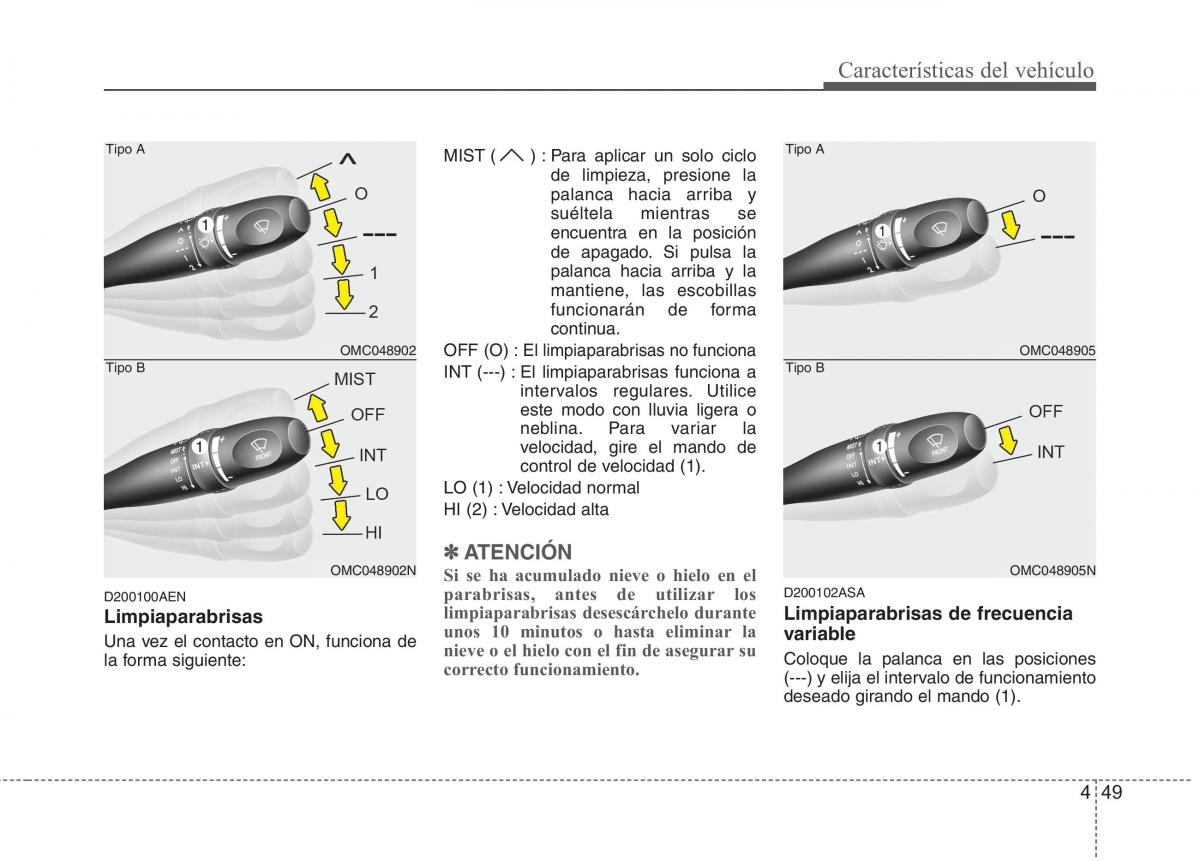 KIA Picanto I 1 manual del propietario / page 124