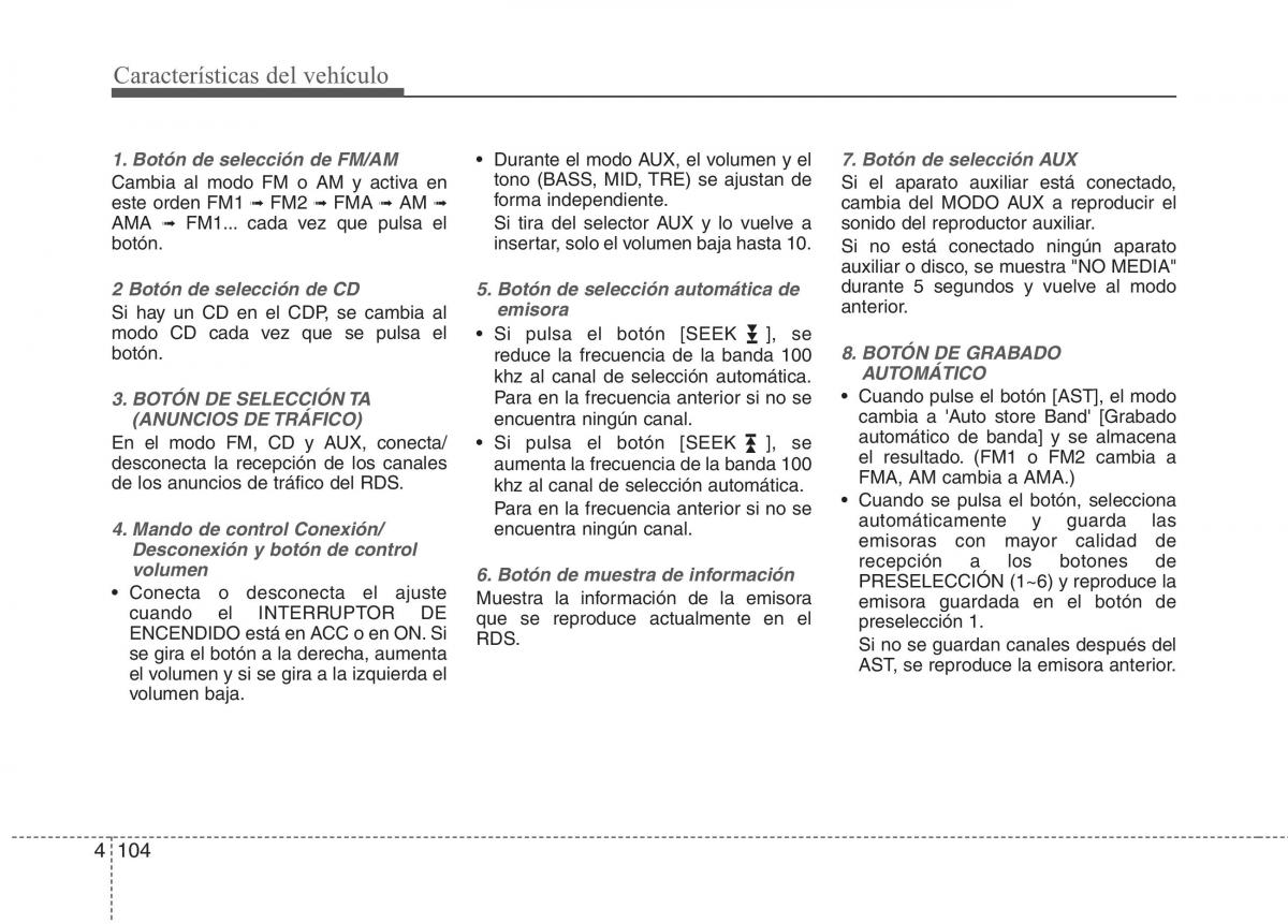 KIA Picanto I 1 manual del propietario / page 179