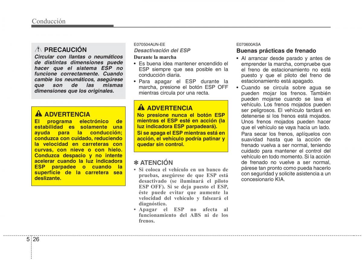 KIA Picanto I 1 manual del propietario / page 252