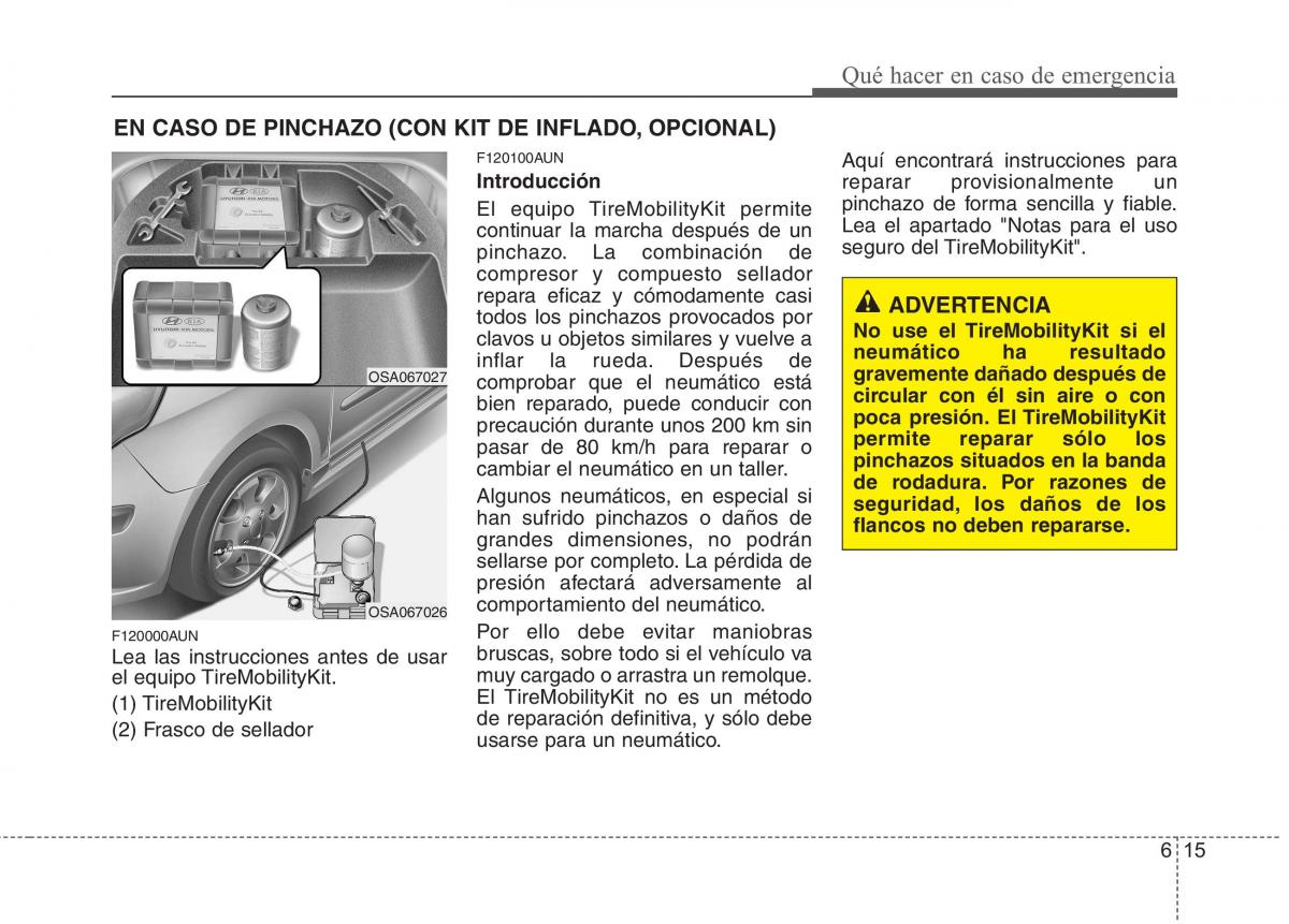 KIA Picanto I 1 manual del propietario / page 289