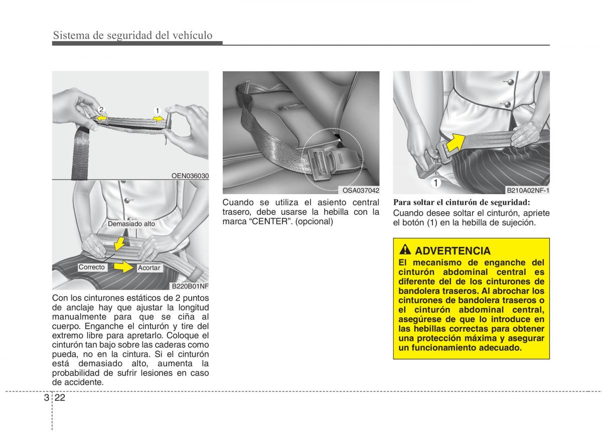 KIA Picanto I 1 manual del propietario / page 36