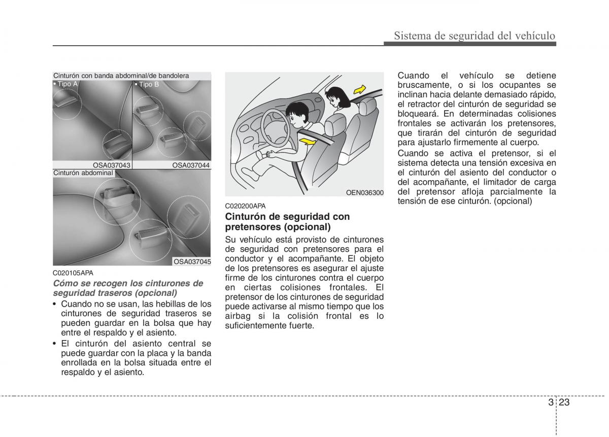 KIA Picanto I 1 manual del propietario / page 37