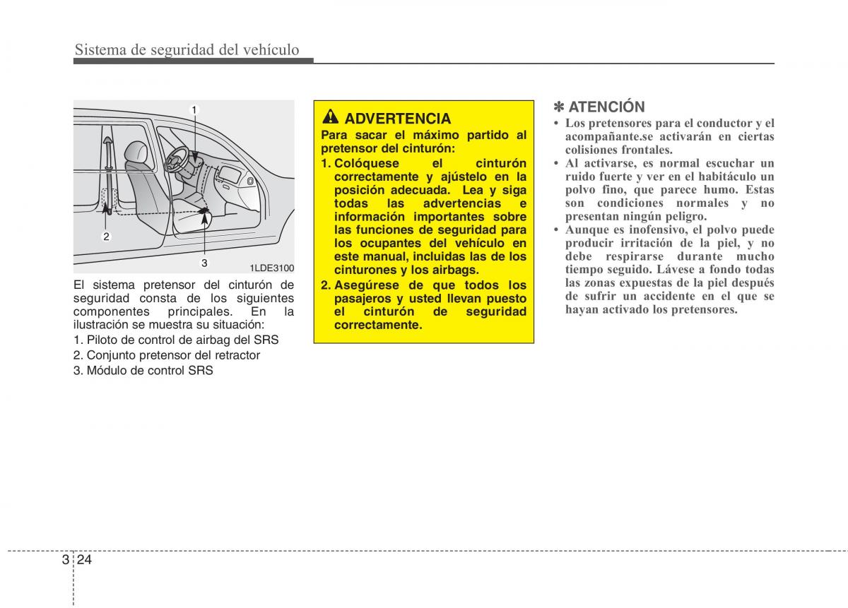 KIA Picanto I 1 manual del propietario / page 38