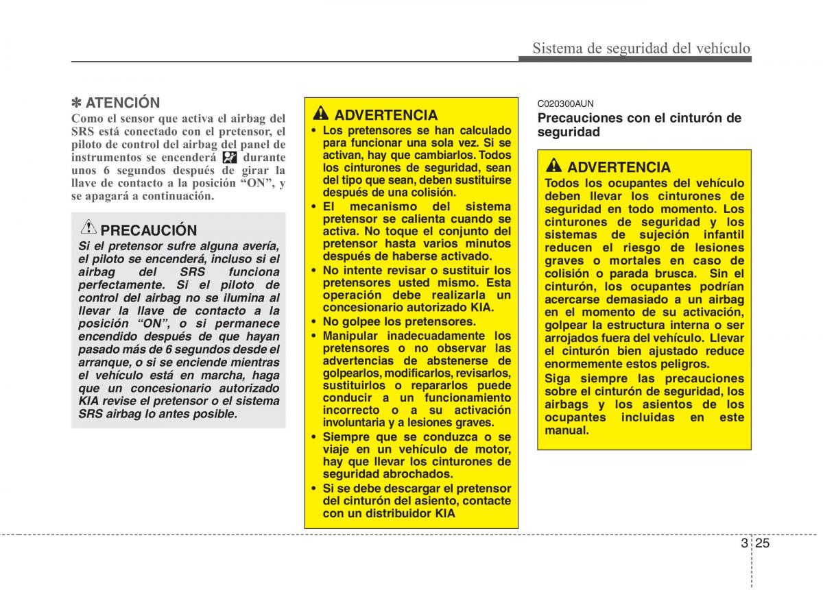 KIA Picanto I 1 manual del propietario / page 39