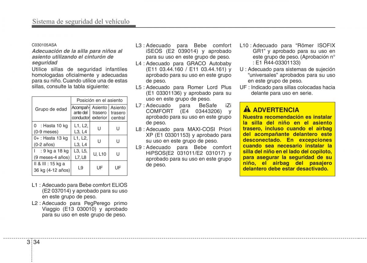 KIA Picanto I 1 manual del propietario / page 48