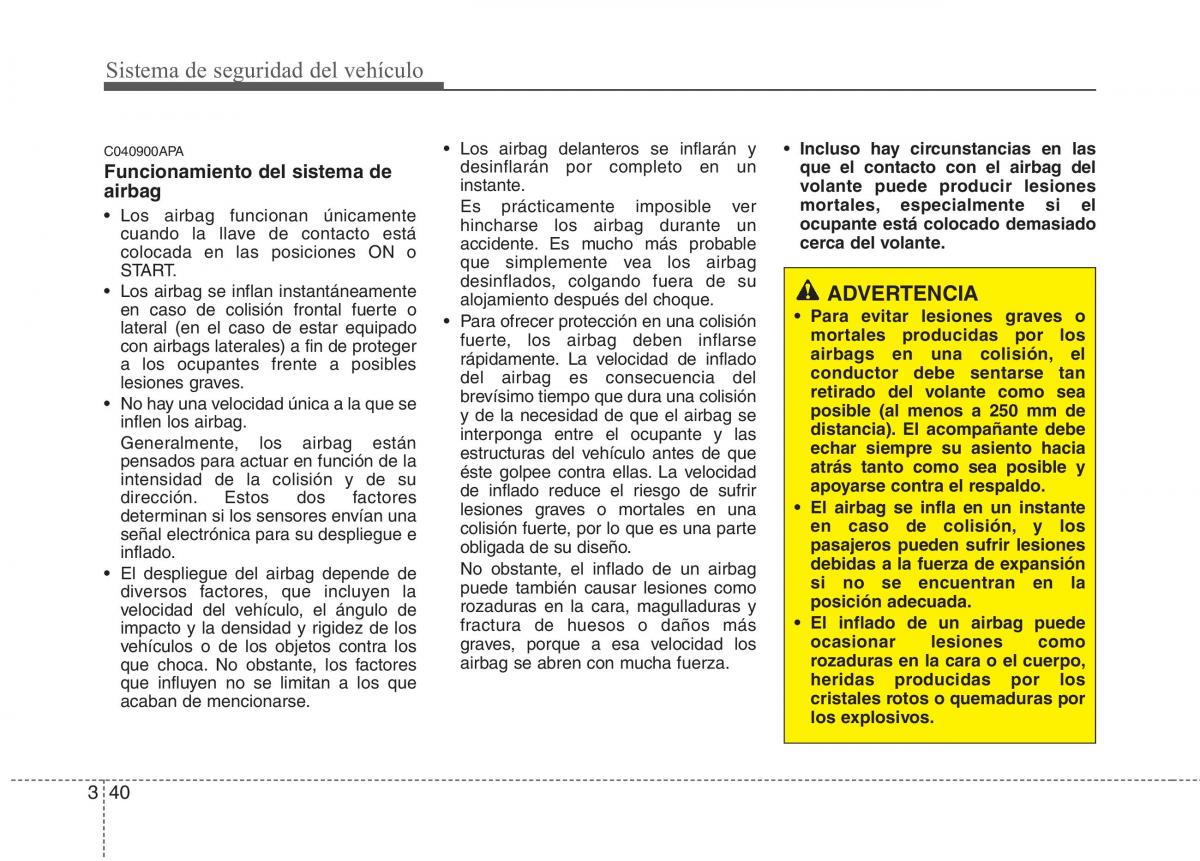 KIA Picanto I 1 manual del propietario / page 54