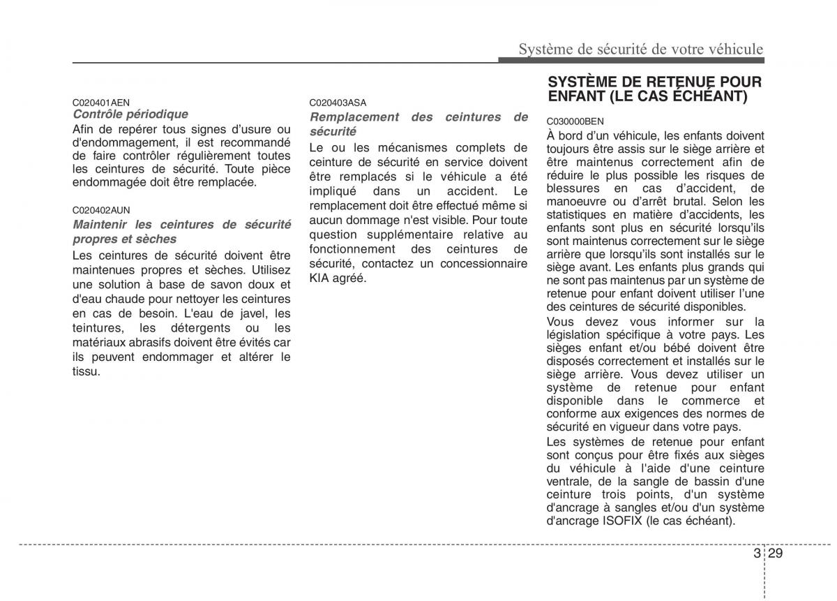 KIA Picanto I 1 manuel du proprietaire / page 43