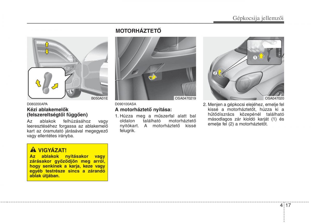 KIA Picanto I 1 Kezelesi utmutato / page 95