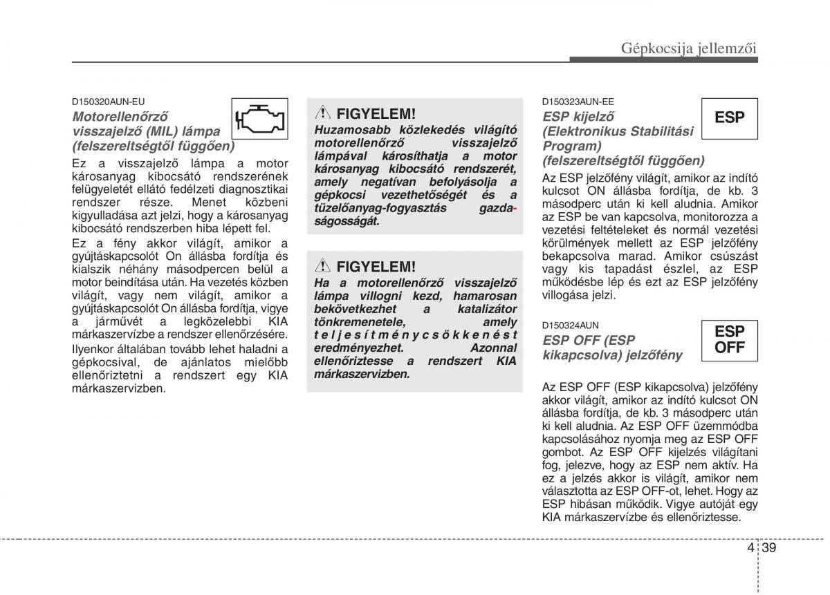 KIA Picanto I 1 Kezelesi utmutato / page 117