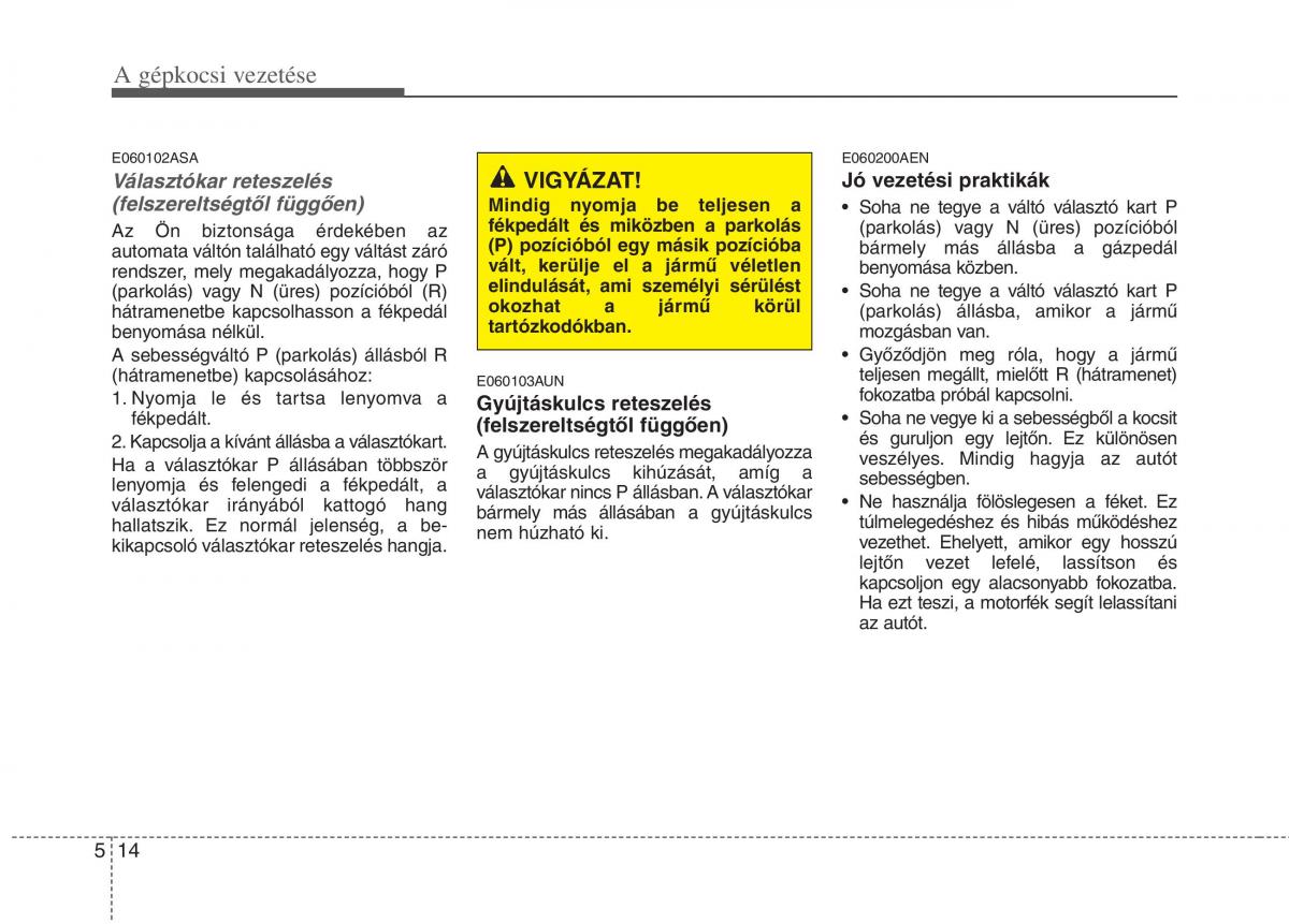 KIA Picanto I 1 Kezelesi utmutato / page 204