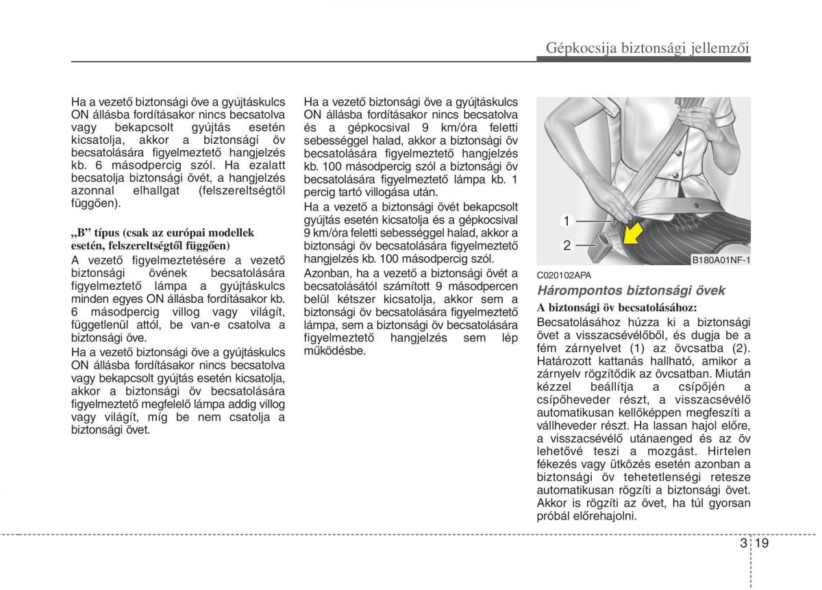 KIA Picanto I 1 Kezelesi utmutato / page 33