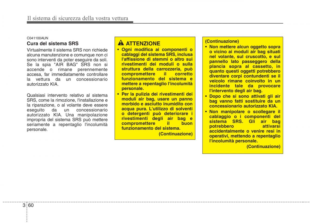 KIA Picanto I 1 manuale del proprietario / page 75