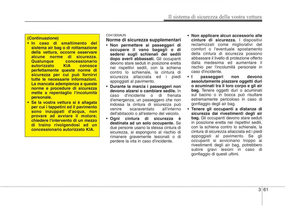 KIA Picanto I 1 manuale del proprietario / page 76