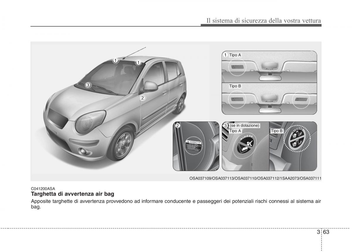 KIA Picanto I 1 manuale del proprietario / page 78