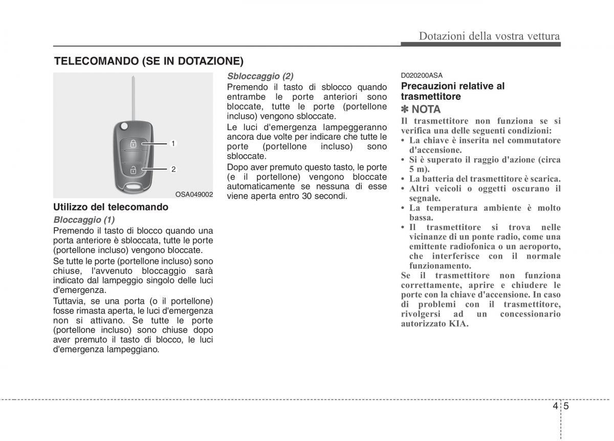 KIA Picanto I 1 manuale del proprietario / page 83