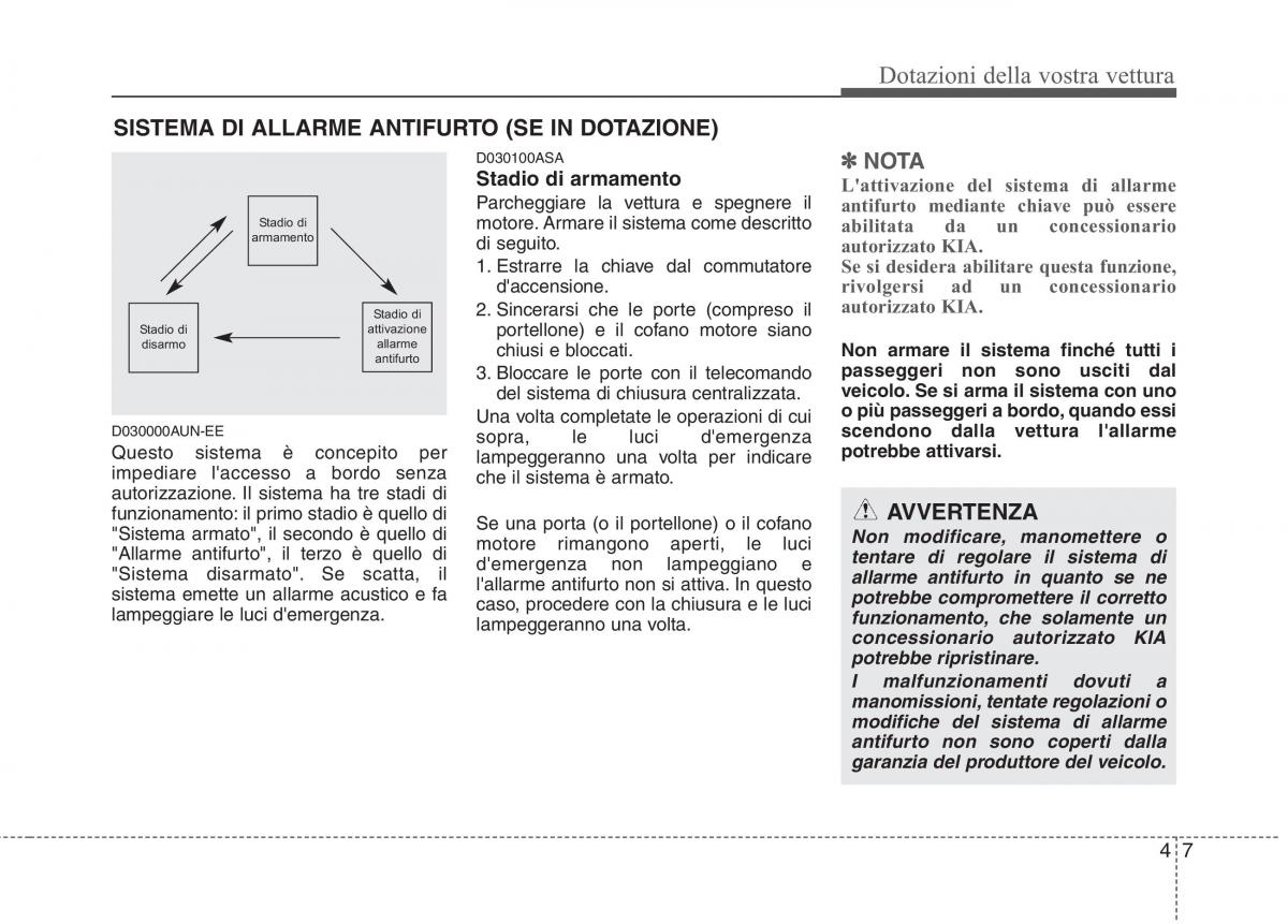 KIA Picanto I 1 manuale del proprietario / page 85