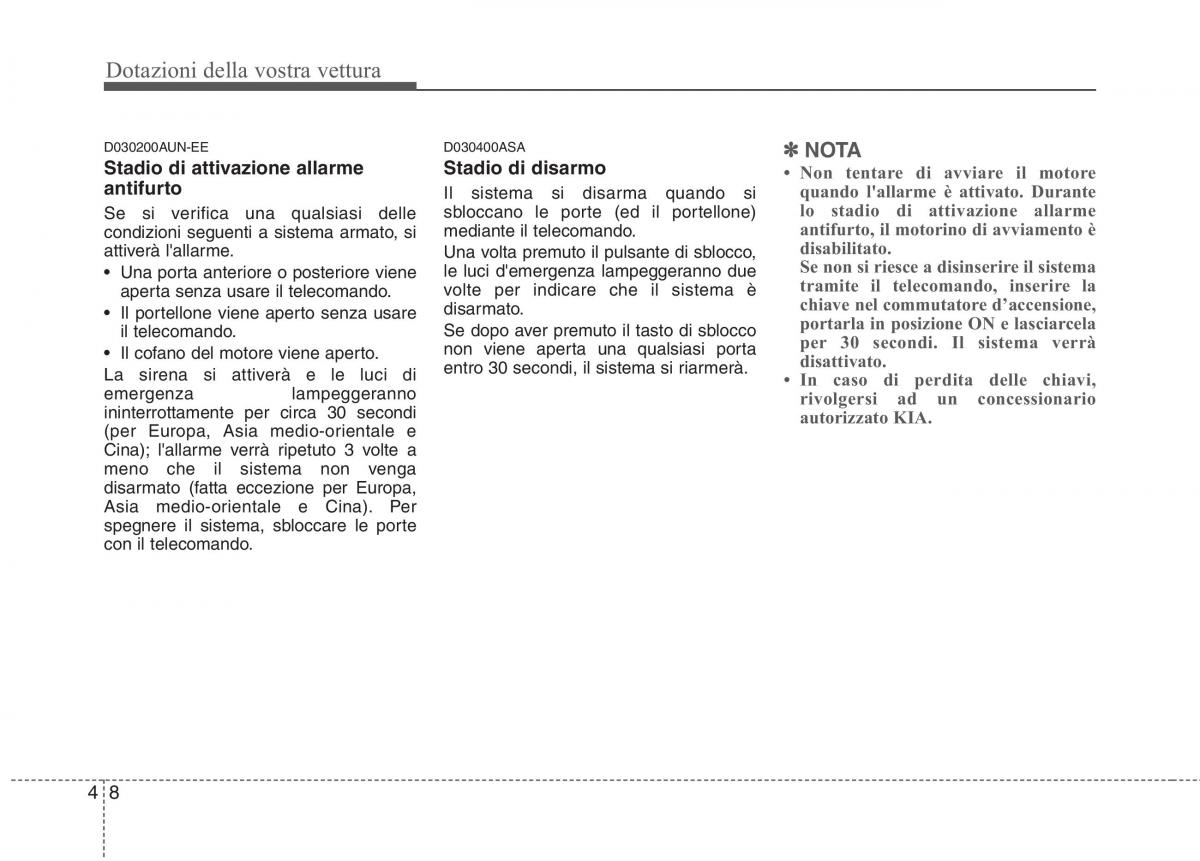 KIA Picanto I 1 manuale del proprietario / page 86