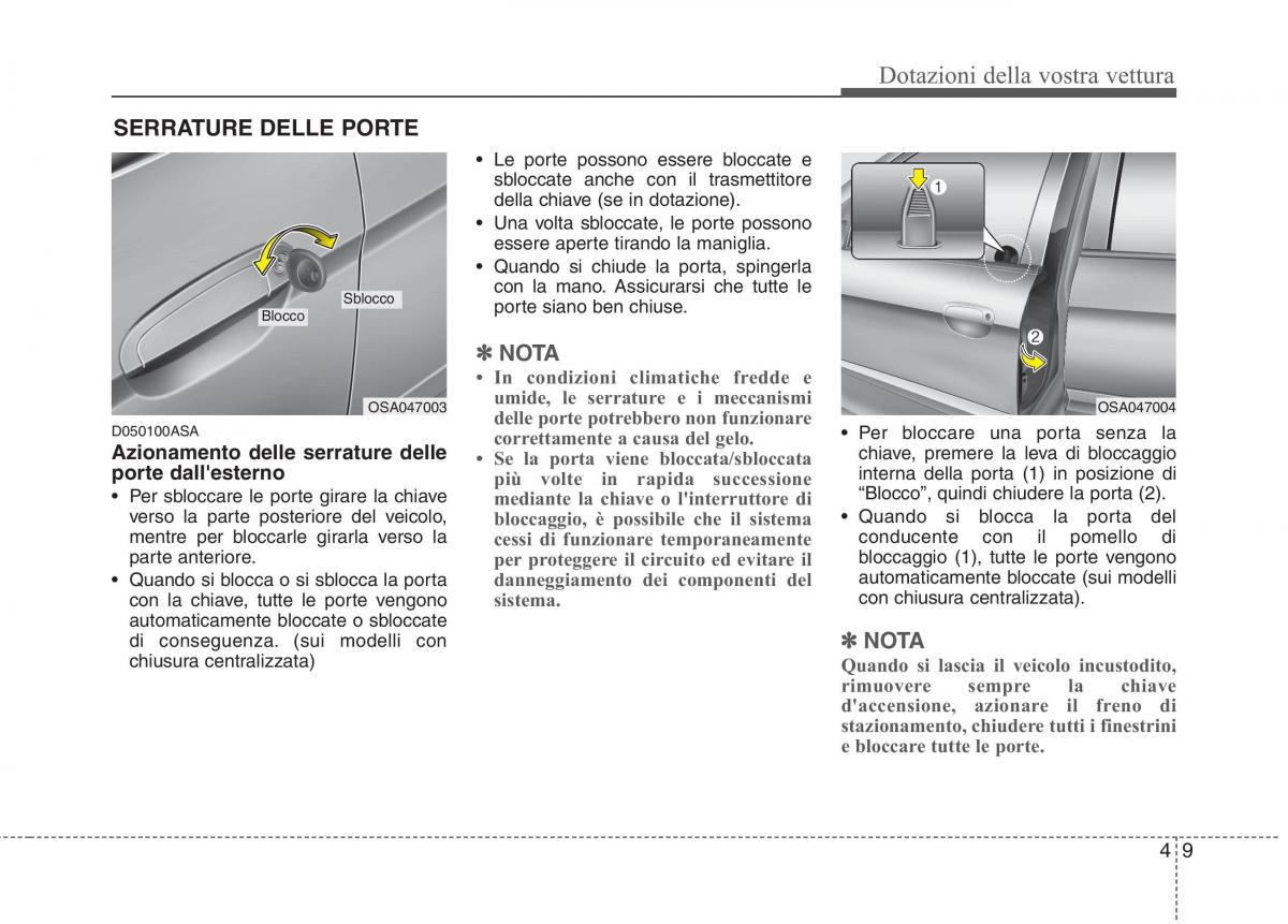 KIA Picanto I 1 manuale del proprietario / page 87