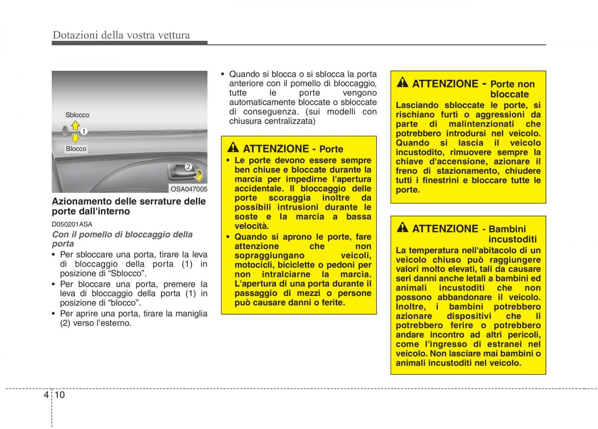 KIA Picanto I 1 manuale del proprietario / page 88