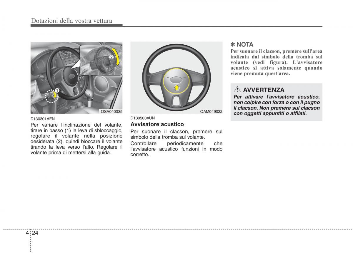 KIA Picanto I 1 manuale del proprietario / page 102