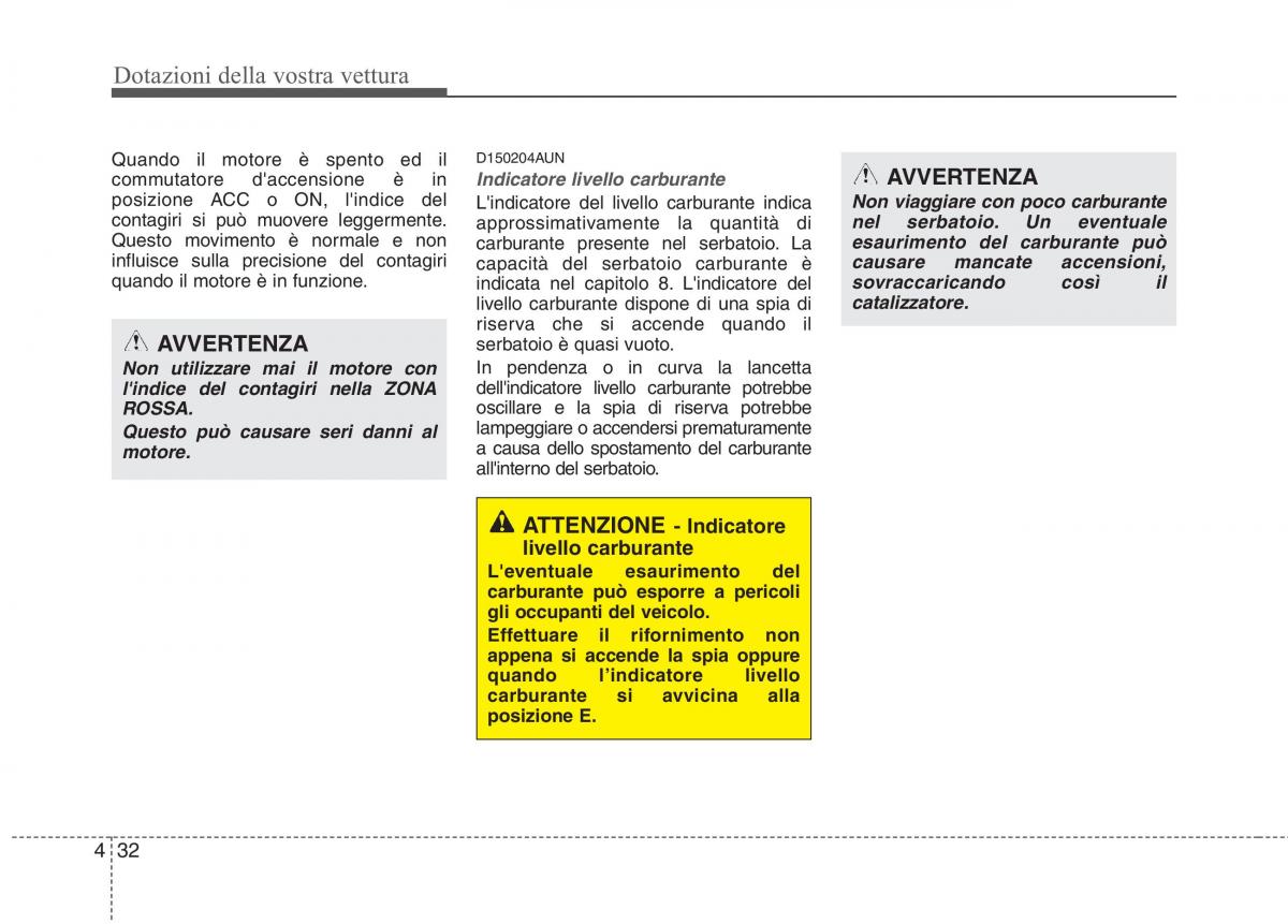 KIA Picanto I 1 manuale del proprietario / page 110