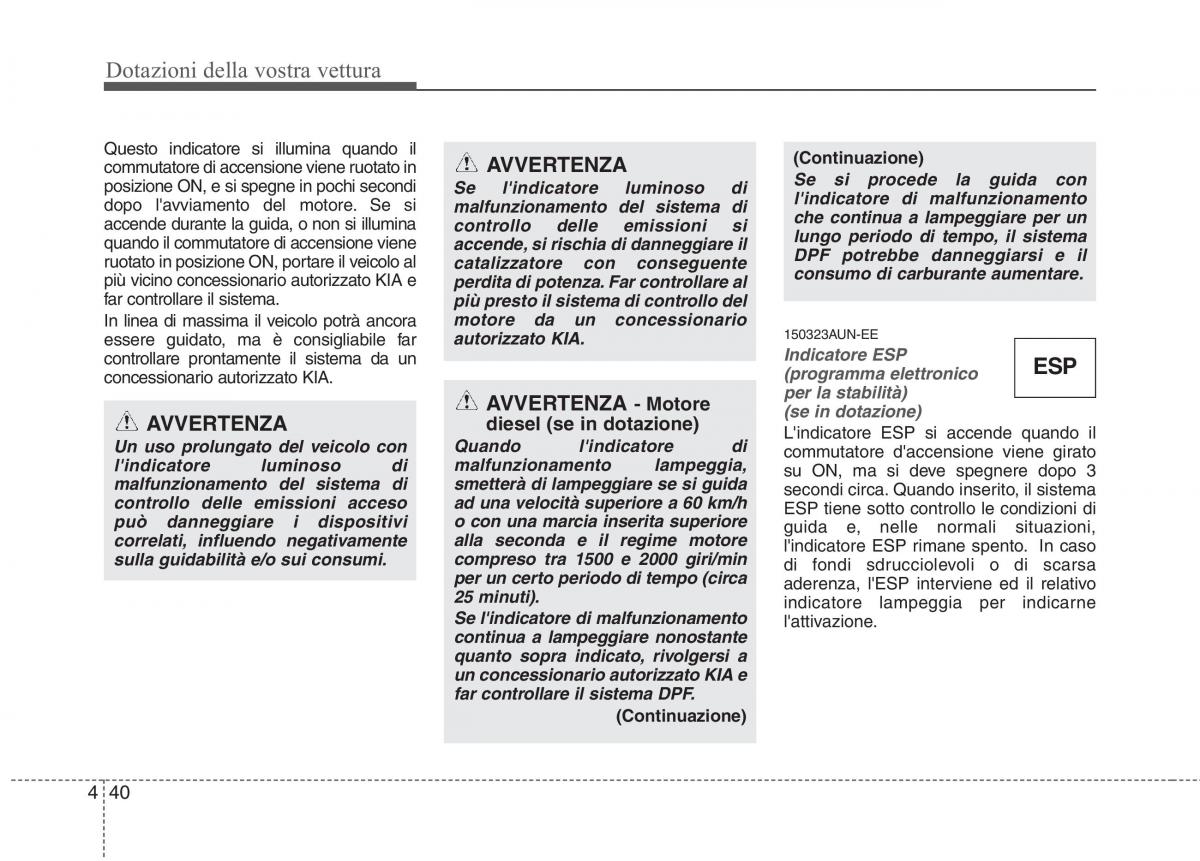 KIA Picanto I 1 manuale del proprietario / page 118