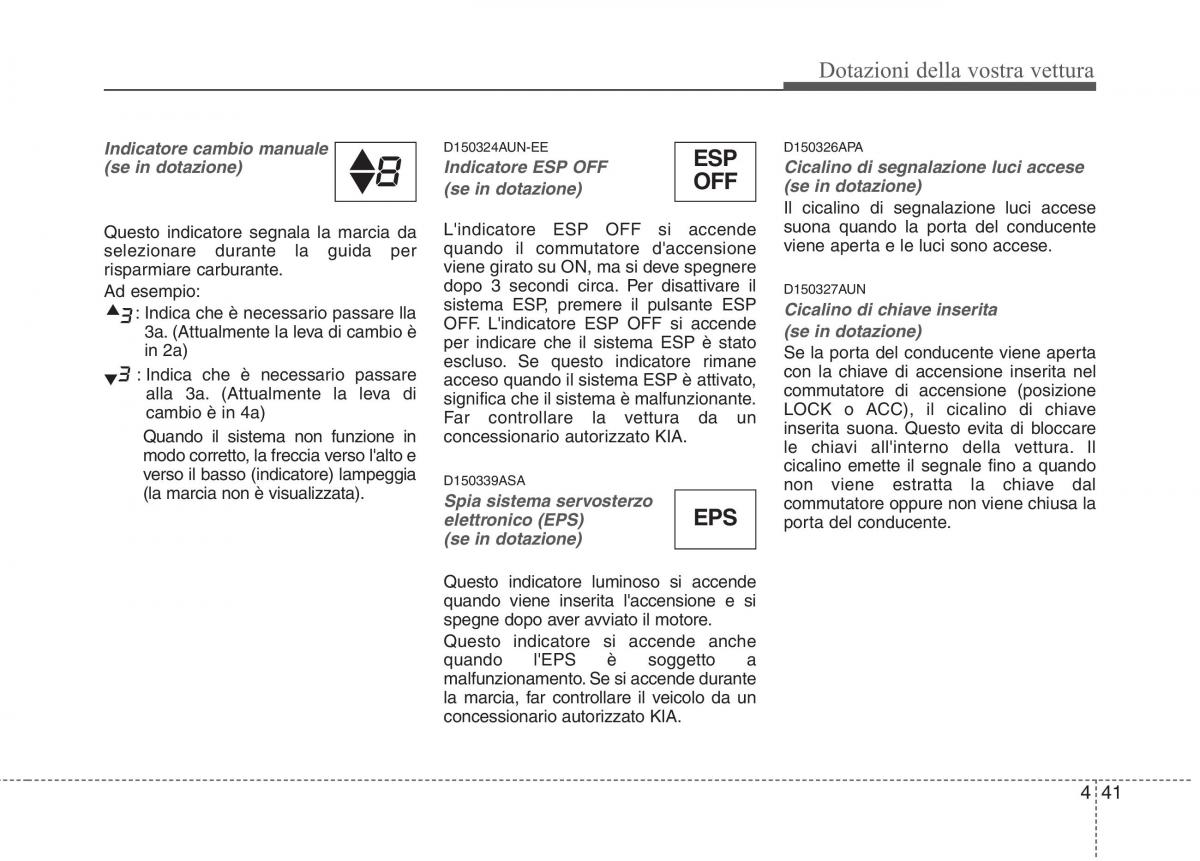 KIA Picanto I 1 manuale del proprietario / page 119