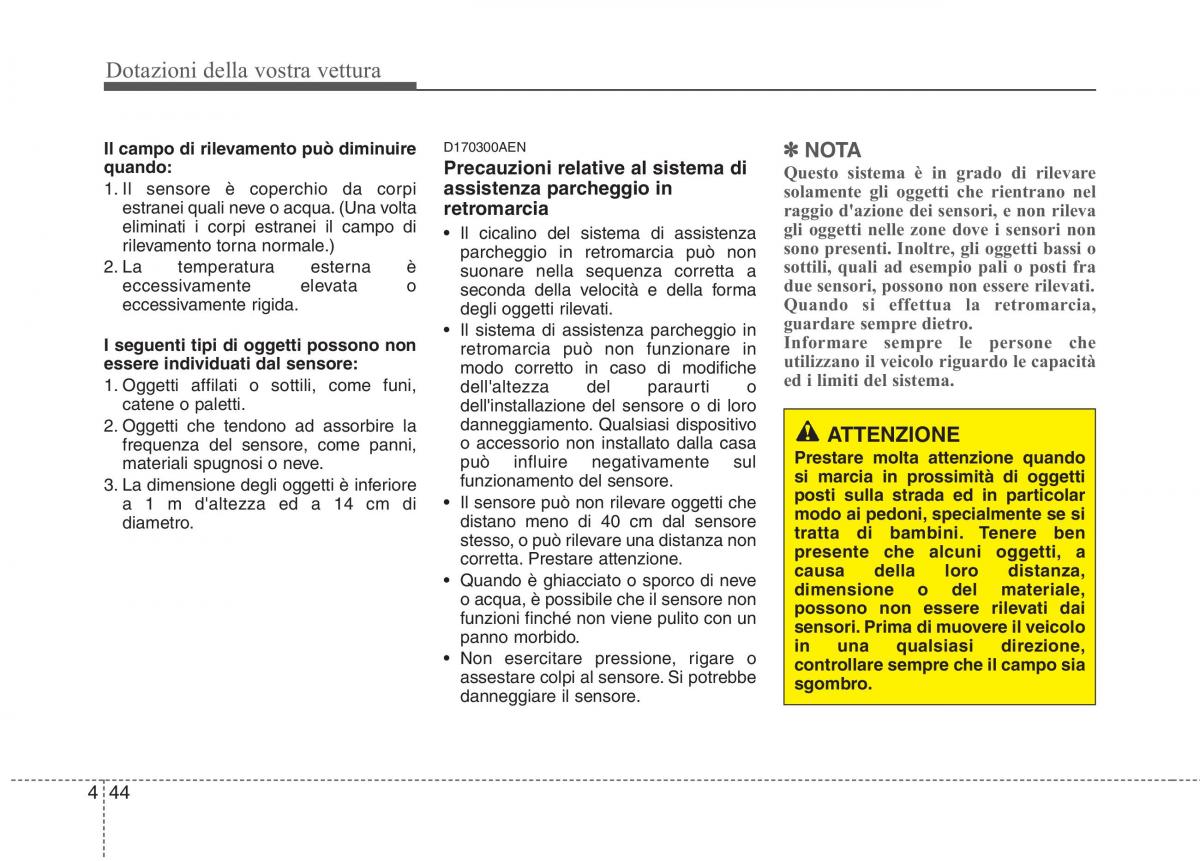 KIA Picanto I 1 manuale del proprietario / page 122