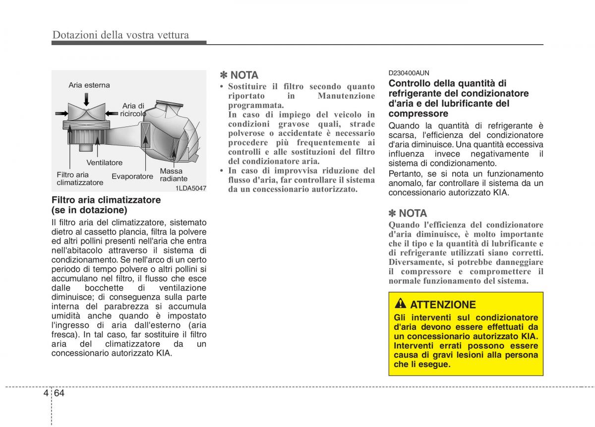 KIA Picanto I 1 manuale del proprietario / page 142