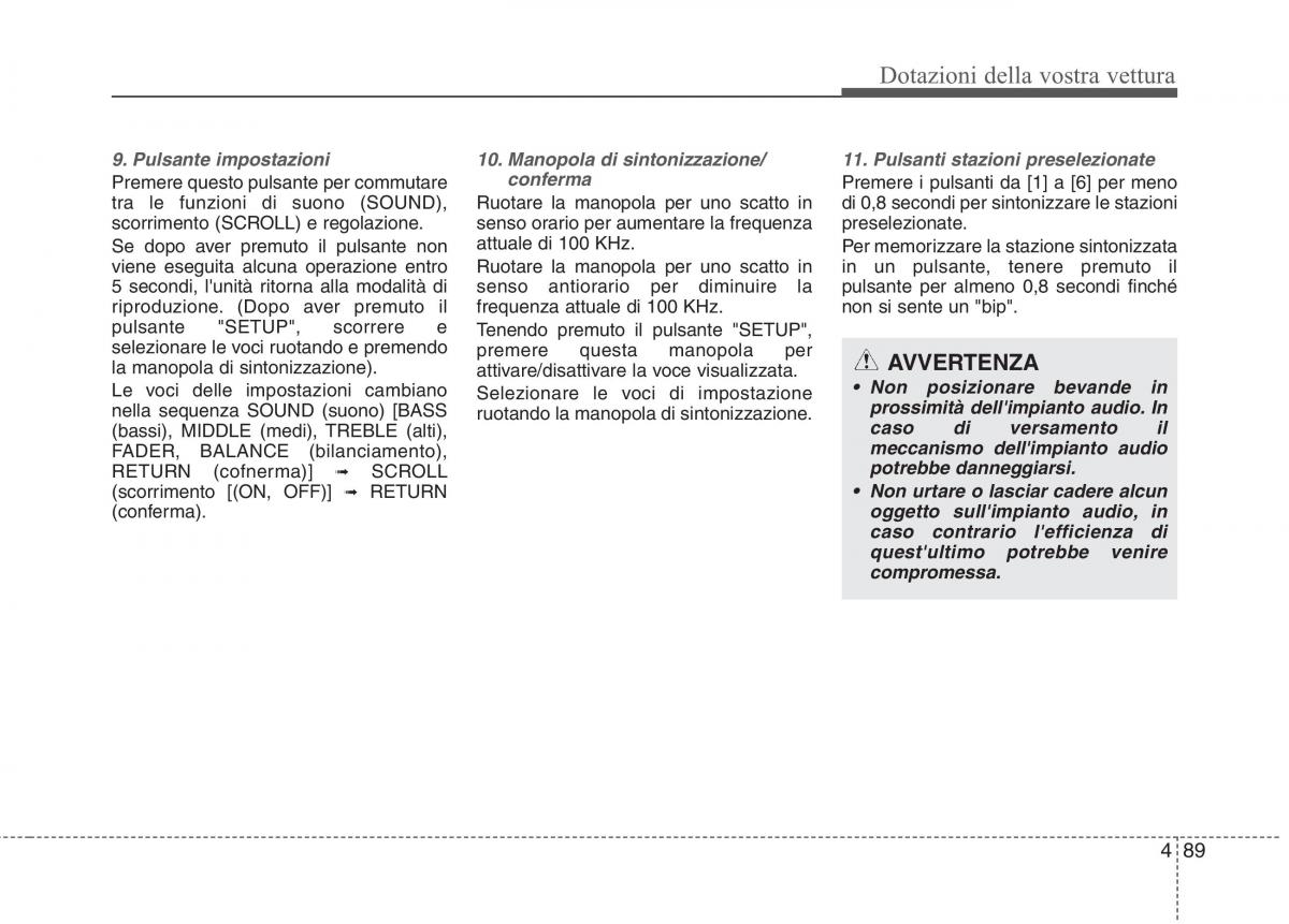 KIA Picanto I 1 manuale del proprietario / page 167