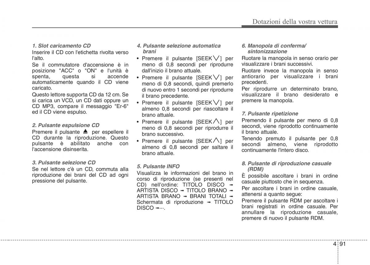 KIA Picanto I 1 manuale del proprietario / page 169