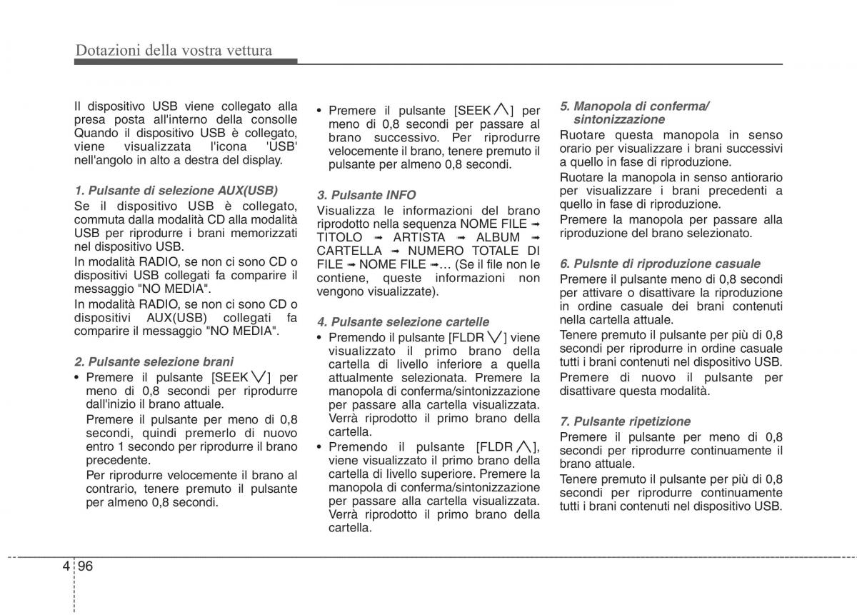 KIA Picanto I 1 manuale del proprietario / page 174